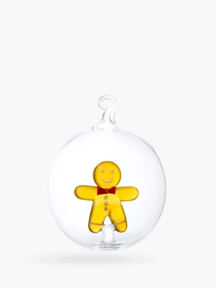 Glass Bauble - Gingerbread