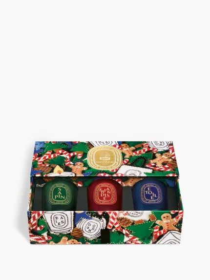 Sapin, Friandise, Étoile - Coffret de 3 petites bougies