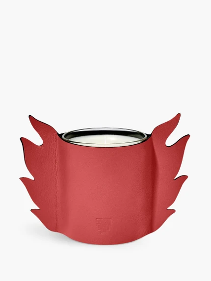 Habillage cuir Flamme - Pour bougie modèle classique