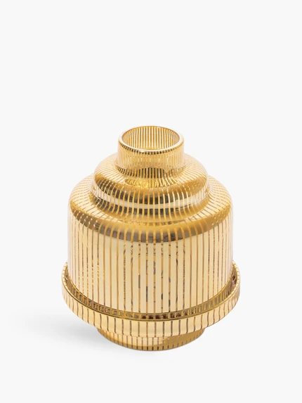 Golden Pyramid Candle Holder - For classic candles
