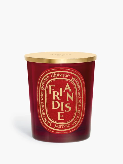 Friandise - Bougie modèle classique et son couvercle doré