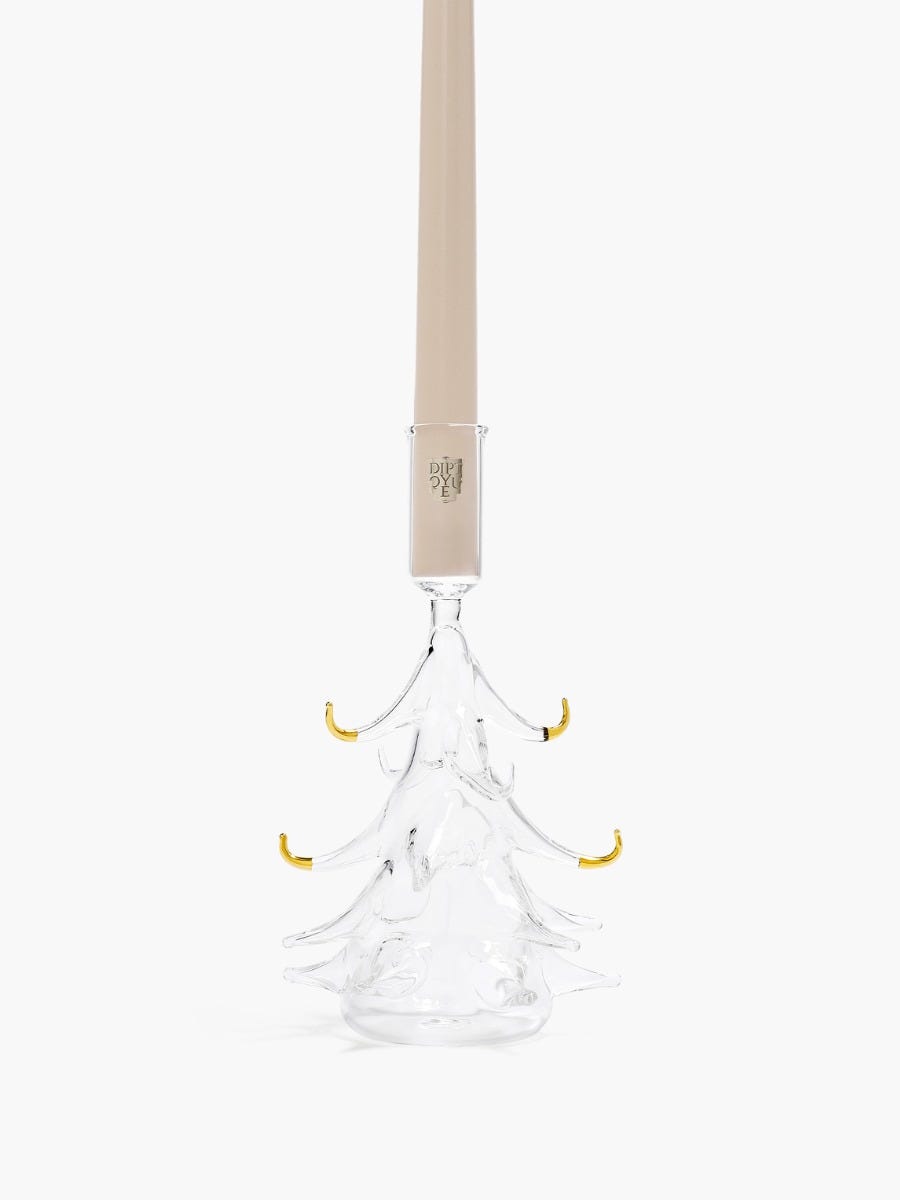 Small Holiday Cheer candle holder - For scented dinner candle