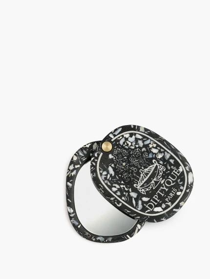 Miroir de poche ovale - Coquillage