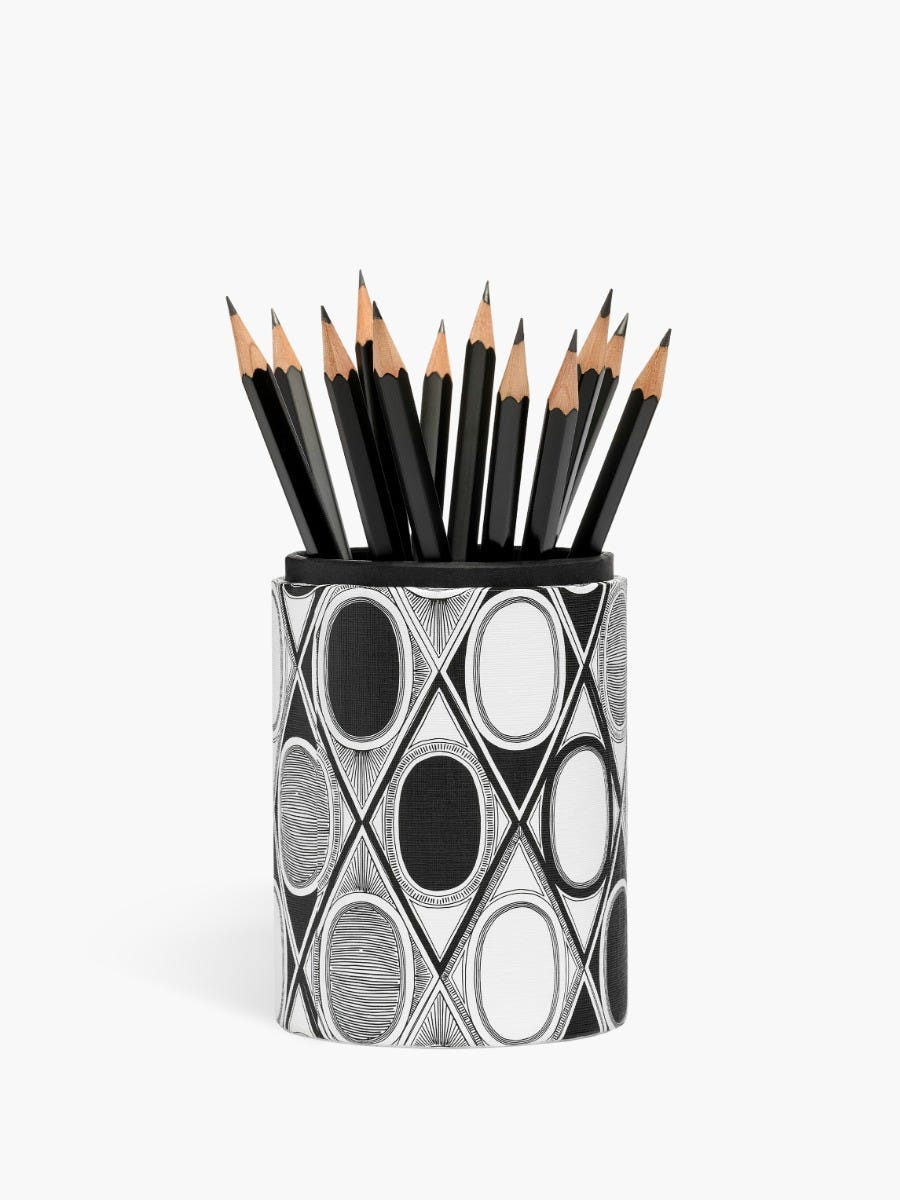 Pencil pot - Diamonds in Graphite